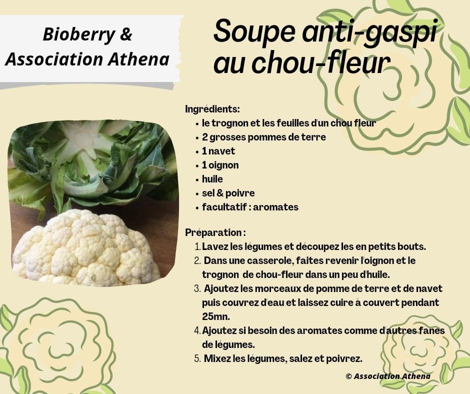 Soupe anti-gaspi au chou fleur